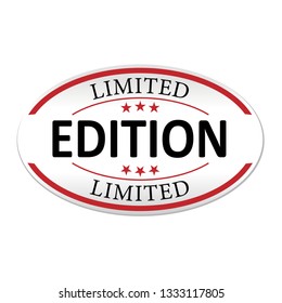 limited edition paper web lable badge isolated