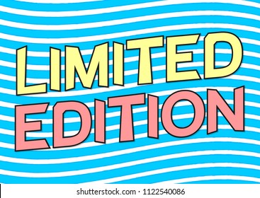 Limited Edition, poster design template, vector illustration