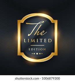 limited edition premium golden label design