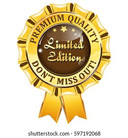 Limited edition. Premium Quality. Don't miss out! - golden brown ribbon award