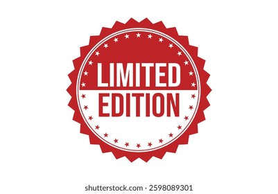Limited edition red ribbon label banner.