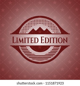 Limited Edition retro red emblem
