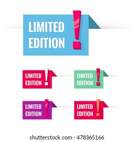 Limited edition 	ribbon banner icon isolated on white background. Vector illustration