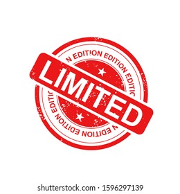 Limited Edition Round Red Grunge Stamp Stock Vector (Royalty Free ...