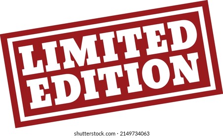 Limited Edition Kautschukstempelsymbol einzeln auf weißem Hintergrund, Vektorgrafik. 