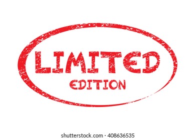 Limited Edition Rubber Stamp Red Color Stock Vector (Royalty Free ...