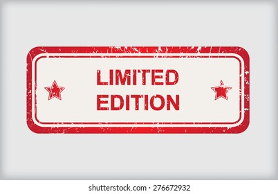Limited edition rubber stamp.Grunge limited edition stamp.Vector illustration.