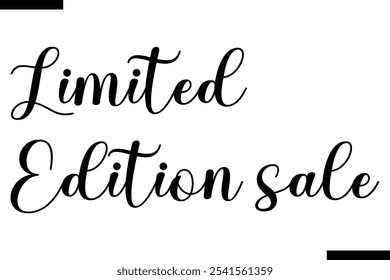 Limited edition sale Stylish Typography Text On White Background