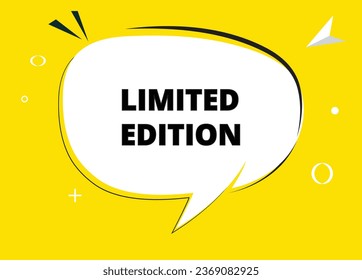 Limited edition speech bubble text. Hi There on bright color for Sticker, Banner and Poster. vector illustration.