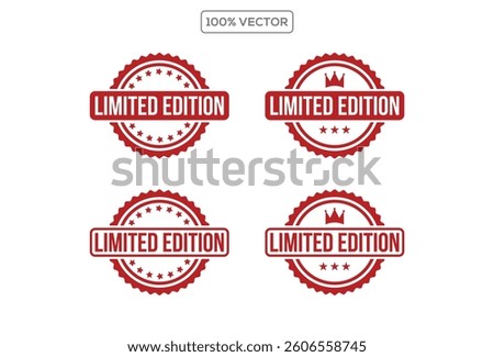 Limited edition stamp sticker icon vector illustration stock 