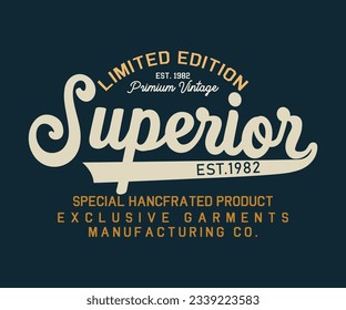  Limited Edition superior denim typography, t-shirt graphics, vectors
