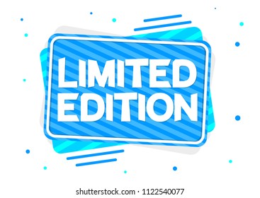 Limited Edition, tag design template, promo banner, vector illustration