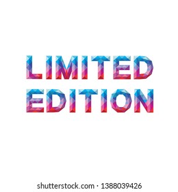 Limited Edition text polygon art
