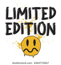limited edition typography graphic print , Abstract fashion drawing and creative design for t-shirts, mugs, graphic tee, sweatshirt, cases, etc. Illustration in modern style for clothes