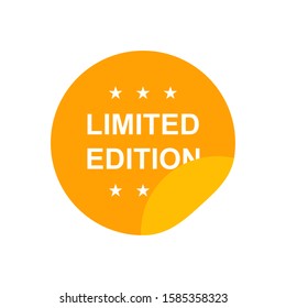 limited edition vector icon on white, circle flat design internet button