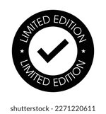 limited edition vector icon with tick mark