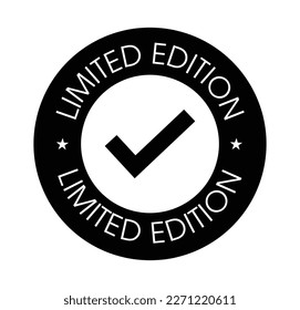 limited edition vector icon with tick mark