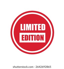 Limited edition. Vector image. Limited edition banner, red label isolated on white background. Tags, badge.