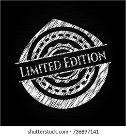 Limited Edition written with chalkboard texture