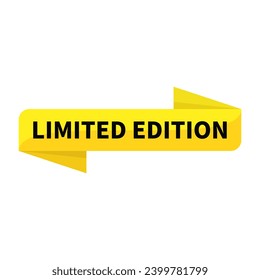 Limited Edition In Yellow Rectangle Ribbon Shape For Sale Advertising Business Information Marketing Social Media
