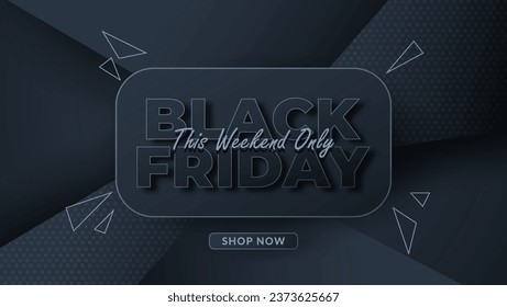 Limited Elegant, Sale Banner for Black Friday. Vector Banner for Shop, Web.