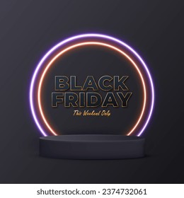 Limited Elegant, Sale Banner for Black Friday. Vector Banner for Shop, Web.