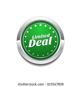 Limited Green Vector Icon Button