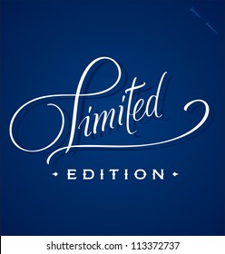 LIMITED hand lettering - handmade calligraphy, vector (eps8)