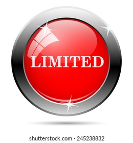 Limited icon. Internet button on white background. 