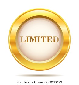Limited icon. Internet button on white background. EPS10 vector. 