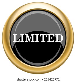 Limited icon. Internet button on white  background. EPS10 Vector. 