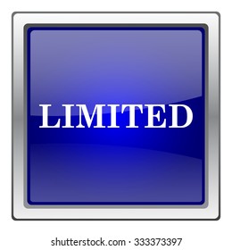 Limited icon. Internet button on white background. EPS10 vector.
