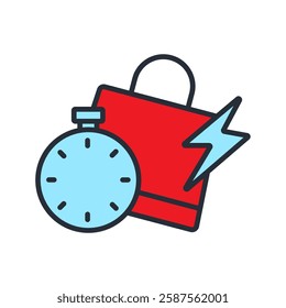 limited icons isolated on White Background. Flat style design