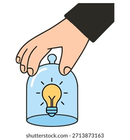 ideia limitada reprimida restrição rejeitada proibição de modelo de ilustração de vetor de cor plana