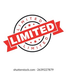 Limited Letter Rubber Stamp Vector Design Template