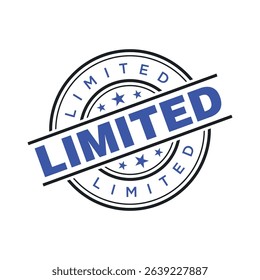 Limited Letter Rubber Stamp Vector Design Template