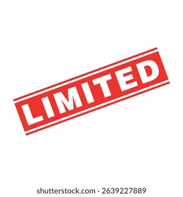 Limited Letter Rubber Stamp Vector Design Template