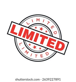 Limited Letter Rubber Stamp Vector Design Template