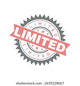 Limited Letter Rubber Stamp Vector Design Template