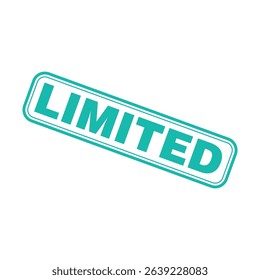 Limited Letter Rubber Stamp Vector Design Template