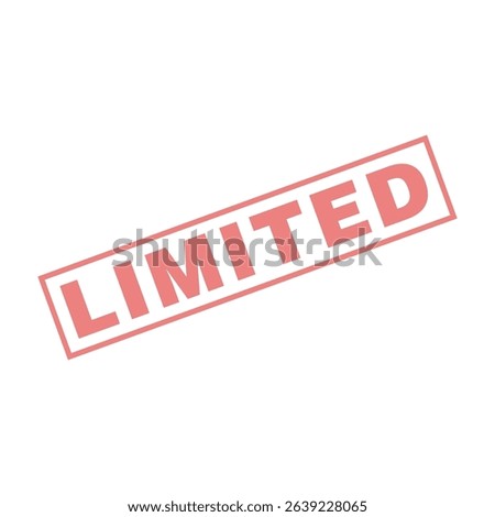 Limited Letter Rubber Stamp Vector Design Template