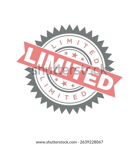 Limited Letter Rubber Stamp Vector Design Template