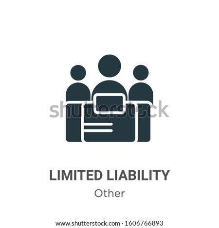 Limited liability glyph icon vector on white background. Flat vector limited liability icon symbol sign from modern other collection for mobile concept and web apps design.