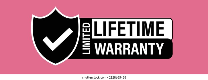 Limited Lifetime Warranty Vector Icon. Warranty Abstract