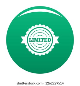 Limited logo. Simple illustration of limited vector logo for any design green