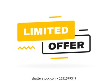 Limited offer banner design with geometric elements. Banners template design for business, promotion, sale and advertising. Vector illustration.