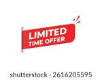 Limited offer offer banner with red background
