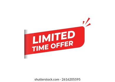 Limited offer offer banner with red background
