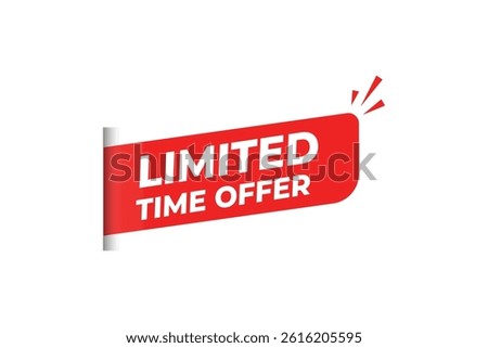 Limited offer offer banner with red background

