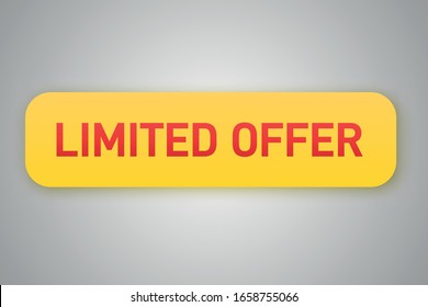 Banner de oferta limitada. Ilustración del vector EPS10